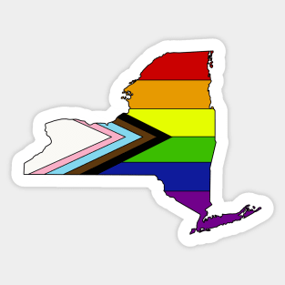 Progress pride flag - New York Sticker